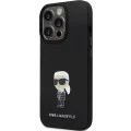 Калъф за iPhone 14 Pro Max - Karl Lagerfeld Silicone (KLHCP14XSMHKHKNPK) - Ikonik Metal Pin