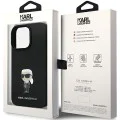 Калъф за iPhone 14 Pro Max - Karl Lagerfeld Silicone (KLHCP14XSMHKHKNPK) - Ikonik Metal Pin