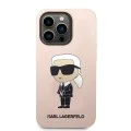 Калъф за iPhone 14 Pro Max - Karl Lagerfeld Silicone (KLHCP14XSNIKKBCP) - Pink Ikonik