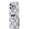 Калъф за iPhone 15 Pro - Karl Lagerfeld IML Luxury (KLHCCHCP15LHKLKLPCHT) - Clear Choupette Head&Monogram