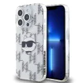 Калъф за iPhone 15 Pro - Karl Lagerfeld IML Luxury (KLHCCHCP15LHKLKLPCHT) - Clear Choupette Head&Monogram