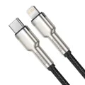 Кабел за данни Type-C към Lightning 20W, 2m - Baseus Cafule Series (CATLJK-B01) - черен