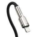 Кабел за данни Type-C към Lightning 20W, 2m - Baseus Cafule Series (CATLJK-B01) - черен