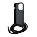 Калъф за iPhone 15 Pro - Karl Lagerfeld Saffiano Crossbody (KLHCP15LSAKCPSK) - Metal Pin Karl&Choupette