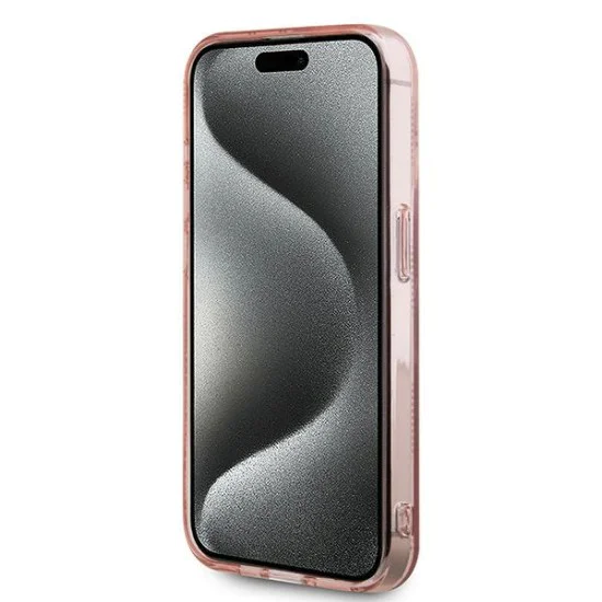 Калъф за iPhone 15 Pro - Karl Lagerfeld IML Luxury (KLHCCHCP15LHKLKLPCHP) - Pink Choupette Head&Monogram