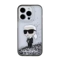 Калъф за iPhone 15 Pro - Karl Lagerfeld Hardcase Liquid Glitter (KLHCP15LLLLKKKKNSK) - Прозрачен Ikonik