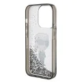 Калъф за iPhone 15 Pro - Karl Lagerfeld Hardcase Liquid Glitter (KLHCP15LLLLKKKKNSK) - Прозрачен Ikonik