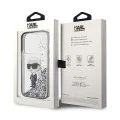 Калъф за iPhone 15 Pro - Karl Lagerfeld Hardcase Liquid Glitter (KLHCP15LLLLKKKKNSK) - Прозрачен Ikonik