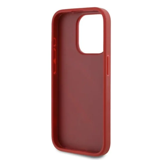 Калъф за iPhone 15 Pro - Karl Lagerfeld Diagonal Quilted Script (KLHCP15LPQQDSMGR) - Червен