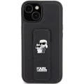 Калъф за iPhone 15 Plus - Karl Lagerfeld Saffiano Gripstand (KLHCP15MGSAKCPK) - Karl&Choupette Pins