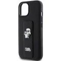 Калъф за iPhone 15 Plus - Karl Lagerfeld Saffiano Gripstand (KLHCP15MGSAKCPK) - Karl&Choupette Pins