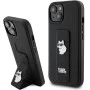 Калъф за iPhone 15 - Karl Lagerfeld Saffiano Gripstand (KLHCP15SGSACHPK) - Choupette
