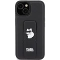 Калъф за iPhone 15 - Karl Lagerfeld Saffiano Gripstand (KLHCP15SGSACHPK) - Choupette