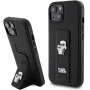 Калъф за iPhone 15 - Karl Lagerfeld Saffiano Gripstand (KLHCP15SGSAKCPK) - Karl&Choupette