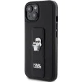 Калъф за iPhone 15 - Karl Lagerfeld Saffiano Gripstand (KLHCP15SGSAKCPK) - Karl&Choupette