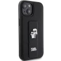 Калъф за iPhone 15 - Karl Lagerfeld Saffiano Gripstand (KLHCP15SGSAKCPK) - Karl&Choupette