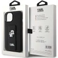 Калъф за iPhone 15 - Karl Lagerfeld Saffiano Gripstand (KLHCP15SGSAKCPK) - Karl&Choupette