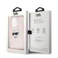 Калъф за iPhone 15 Pro Max - Karl Lagerfeld IML Luxury (KLHCP15XHKLKLPCHP) - Pink Choupette Head&Monogram