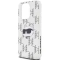 Калъф за iPhone 15 Pro Max - Karl Lagerfeld IML Luxury (KLHCP15XHKLKLPCHT) - Transparent Choupette Head&Monogram