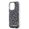 Калъф за IPhone 15 Pro Max - твърд калъф Karl Lagerfeld (KLHCP15XHZBZPKCCU) - лилава зебра с кабел