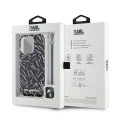 Калъф за IPhone 15 Pro Max - твърд калъф Karl Lagerfeld (KLHCP15XHZBZPKCCU) - лилава зебра с кабел
