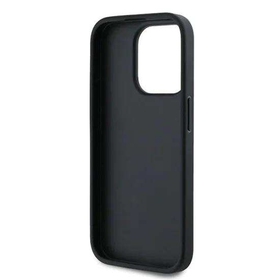 Калъф за iPhone 15 Pro Max - Karl Lagerfeld Diagonal Quilted Script (KLHCP15XPQQDSMGK) - Черен