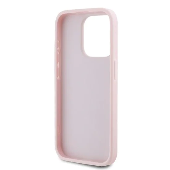Калъф за iPhone 15 Pro Max - Karl Lagerfeld Diagonal Quilted Script (KLHCP15XPQXPQDSMGP) - Розов