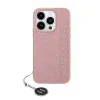 Калъф за iPhone 15 Pro Max - Karl Lagerfeld Saffiano Rhinestones&Charm (KLHCP15XPSAKAKDGCP) - Розов