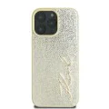 Калъф за IPhone 16 Pro - Karl Lagerfeld Hardcase Leather (KLHCHCP16LPFMFBFBKMD) - Метален подпис