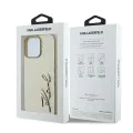 Калъф за IPhone 16 Pro - Karl Lagerfeld Hardcase Leather (KLHCHCP16LPFMFBFBKMD) - Метален подпис