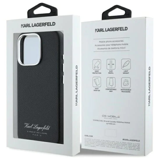 Калъф за IPhone 16 Pro - Karl Lagerfeld Hardcase Leather Hotel (KLHCP16LPGWCMKKHK) - RSG