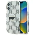 Калъф за iPhone 16 - Karl Lagerfeld IML Luxury Electroplated (KLHCP16SHKLLPKKHT) - Transparent Karl Head