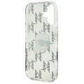 Калъф за iPhone 16 - Karl Lagerfeld IML Luxury Electroplated (KLHCP16SHKLLPKKHT) - Transparent Karl Head