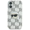 Калъф за iPhone 16 - Karl Lagerfeld IML Luxury Electroplated (KLHCP16SHKLLPKKHT) - Transparent Karl Head