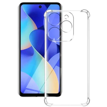 Калъф за Tecno Spark 20 Pro - Удароустойчив прозрачен силикон - прозрачен