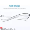 Калъф за Tecno Pova 5 Pro - Удароустойчив Clear Clear Silicone - Clear