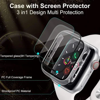 Калъф за Apple Watch 4 / 5 / 6 / SE (40mm) + калъф - Defense360 Pro - Clear