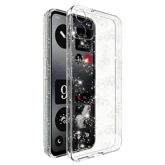 Калъф за Nothing CMF Phone 1 - серия SparkleSkin - прозрачен