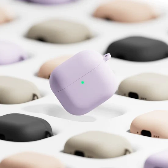 Калъф за AirPods 4 - Силиконов Ringke - Светло лилав