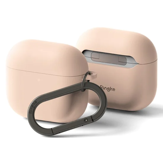 Калъф за AirPods 4 - Силиконов Ringke - Розов пясък