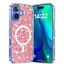 Калъф за iPhone 16 Plus - Sparkly Glitter MagSafe - Розов