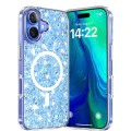 Калъф за iPhone 16 Plus - Sparkly Glitter MagSafe - Син