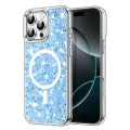 Калъф за iPhone 16 Pro - Sparkly Glitter MagSafe - Син