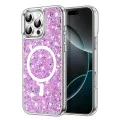 Калъф за iPhone 16 Pro - Sparkly Glitter MagSafe Magenta - Магента