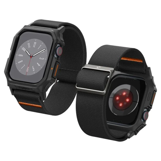 Протектор за Apple Watch 10 42 мм + каишка - Spigen Lite Fit Pro - черен мат