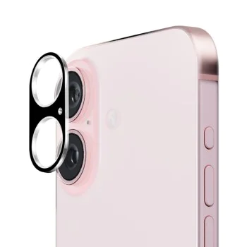 Протектор за камера за iPhone 16 / iPhone 16 Plus - Пълно стъкло за камера - черен