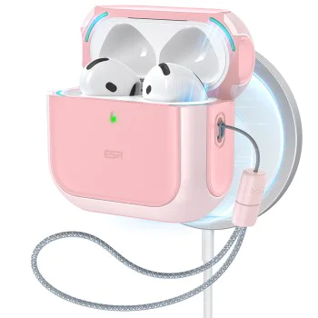 Калъф за Apple AirPods 4 - ESR Orbit Hybrid HaloLock - Розов