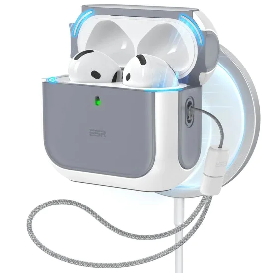 Калъф за Apple AirPods 4 - ESR Orbit Hybrid HaloLock - Бял