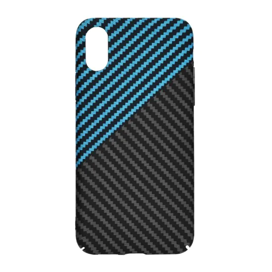 Калъф за iPhone XR - Carbonite FiberShell - Blue Pulse