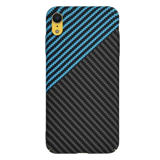 Калъф за iPhone XR - Carbonite FiberShell - Blue Pulse